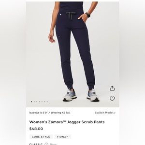 REGULAR WAIST PETITE SMALL FIGS NAVY SCRUB BOTTOMS